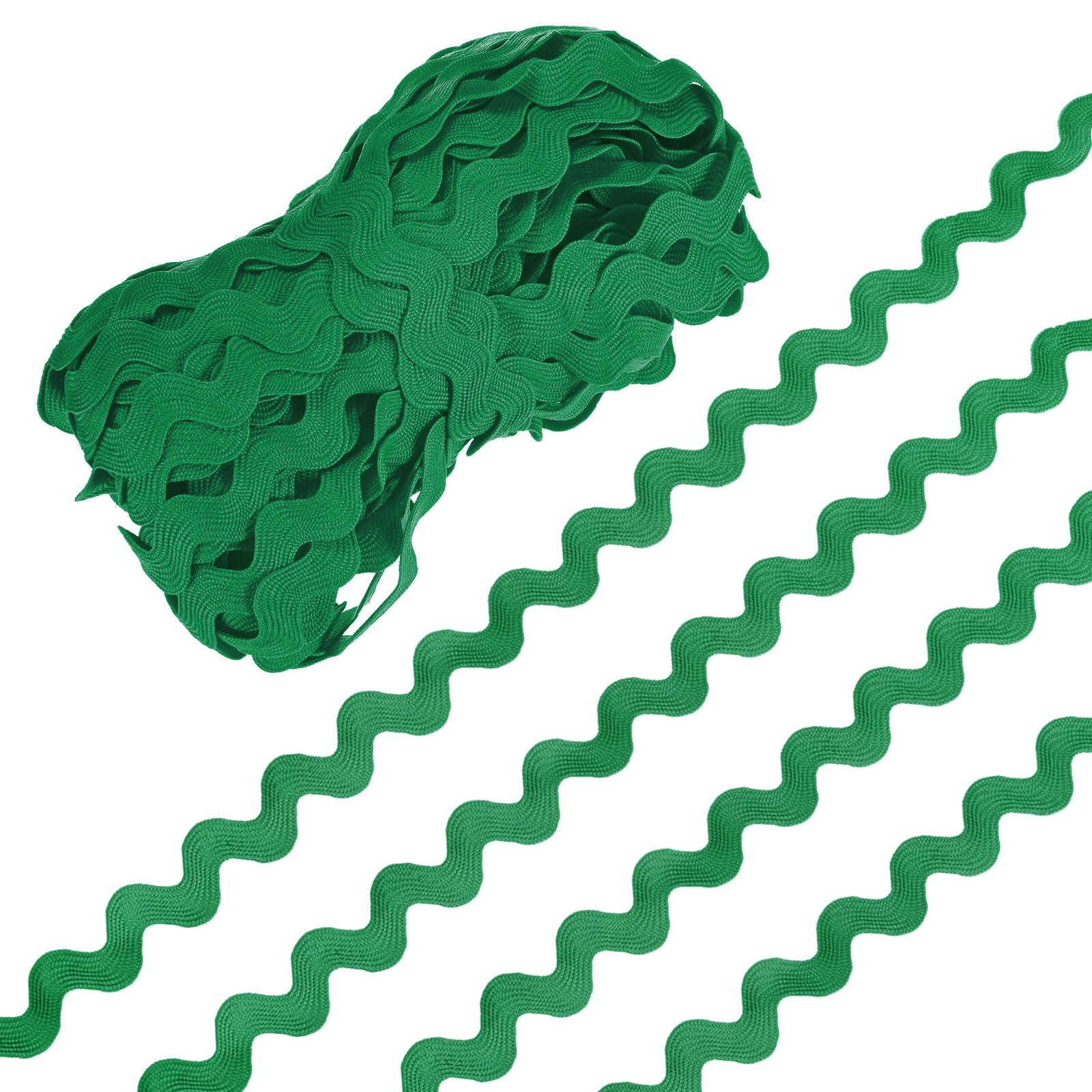 Ruban de bordure RIC Rac vert résistant pour réparer et embellir les vêtements