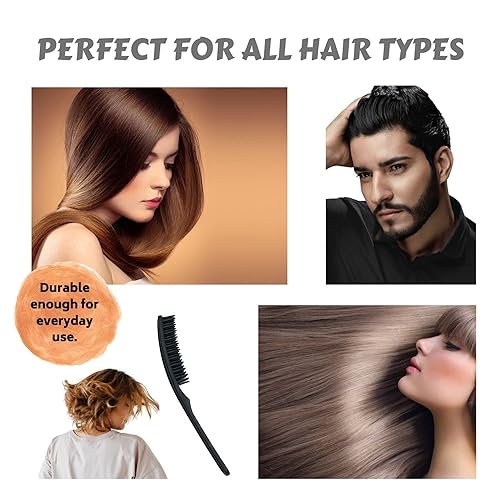 Miniatura 6 de CHANYI - Cepillo de pelo de bambú nano carbono, 100% compuesto de fibra de bambú compostable a base de plantas, duradero, antiestático y resistente