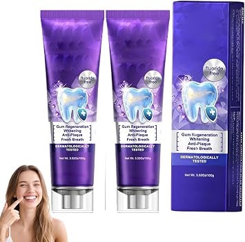VioCore-Bee Venom Dental Treatment Toothpaste, Bee Venom Toothpaste, Freshens Breath and Improves Gums, Cleans Thoroughly Removes Stains, for Men and Women 2pcs