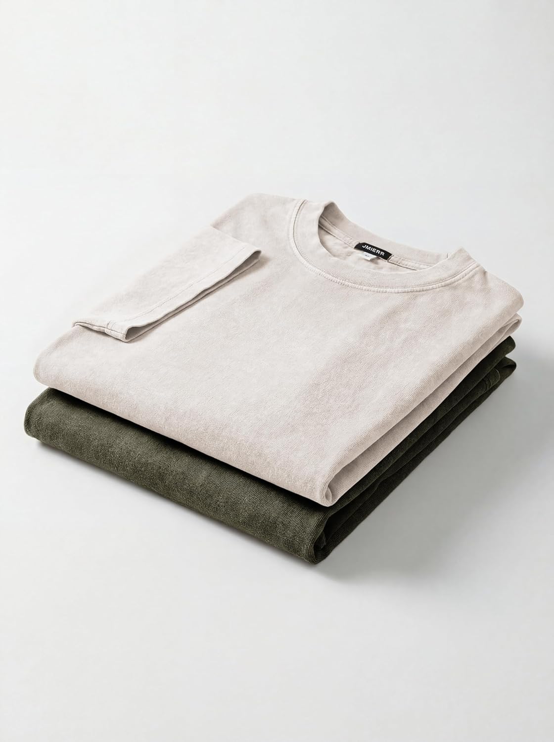 JMIERR 2 Pack Oversized T Shirts for Men Women Vintage Wash 100% Cotton Crewneck Heavyweight Tee Tops - Image 8