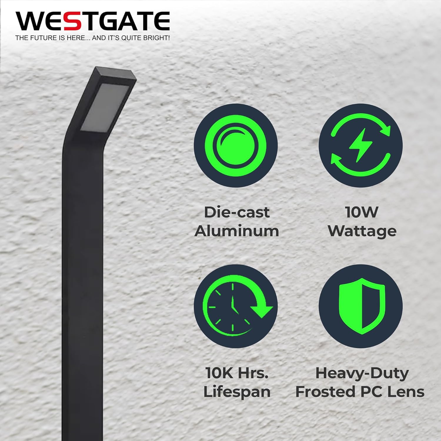 Westgate SURVEIL 31in Low Voltage Path Light, 12V 3000K Warm White LED, 720LM, Black Finish, Outdoor Waterproof Landscape Lighting, Hardwired for Garden Walkway, Modern, Durable,Dimmable, Frosted Lens