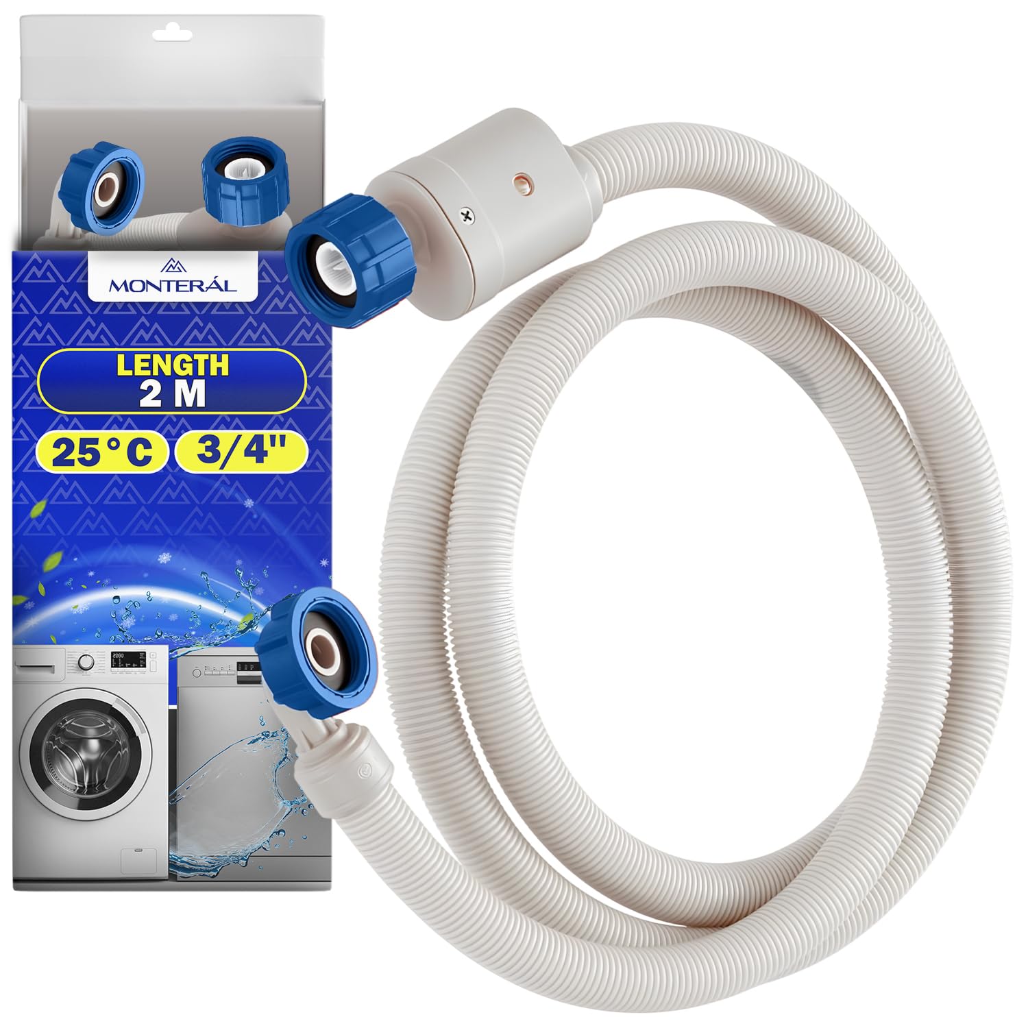 Tubo Carico Lavatrice e Lavastoviglie 3,5 m per Temperature fino a 25°C