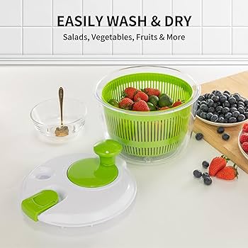 Amazon.com: Salad Spinner, Fruit and Vegetable Washer, Spin