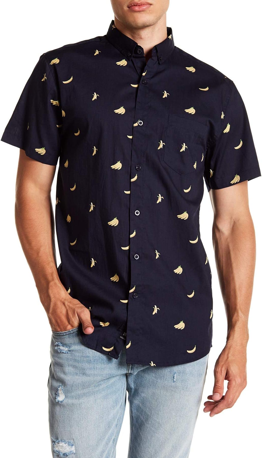 Men’s Short Sleeve Button Down Novelty Print Shirts – Casual Collared Summer Vacation Shirts for Men – Big & Tall Sizes S–4XL
