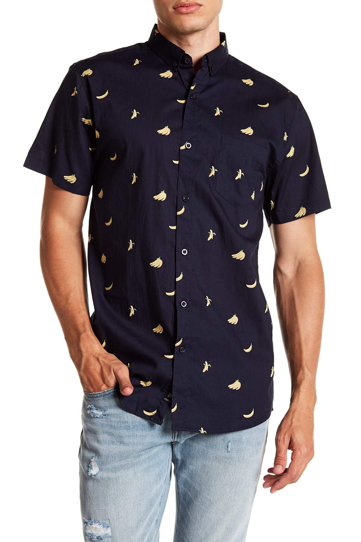 Men’s Short Sleeve Button Down Novelty Print Shirts – Casual Collared Summer Vacation Shirts for Men – Big & Tall Sizes S–4XL