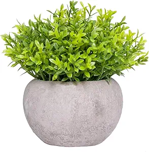 Small Fake Plants for Bathroom Shelf Decor, Mini Artificial Plants Indoor Fake Succulent Grass Desk Plant for Office Women Coffee Table Decor Fake Potted