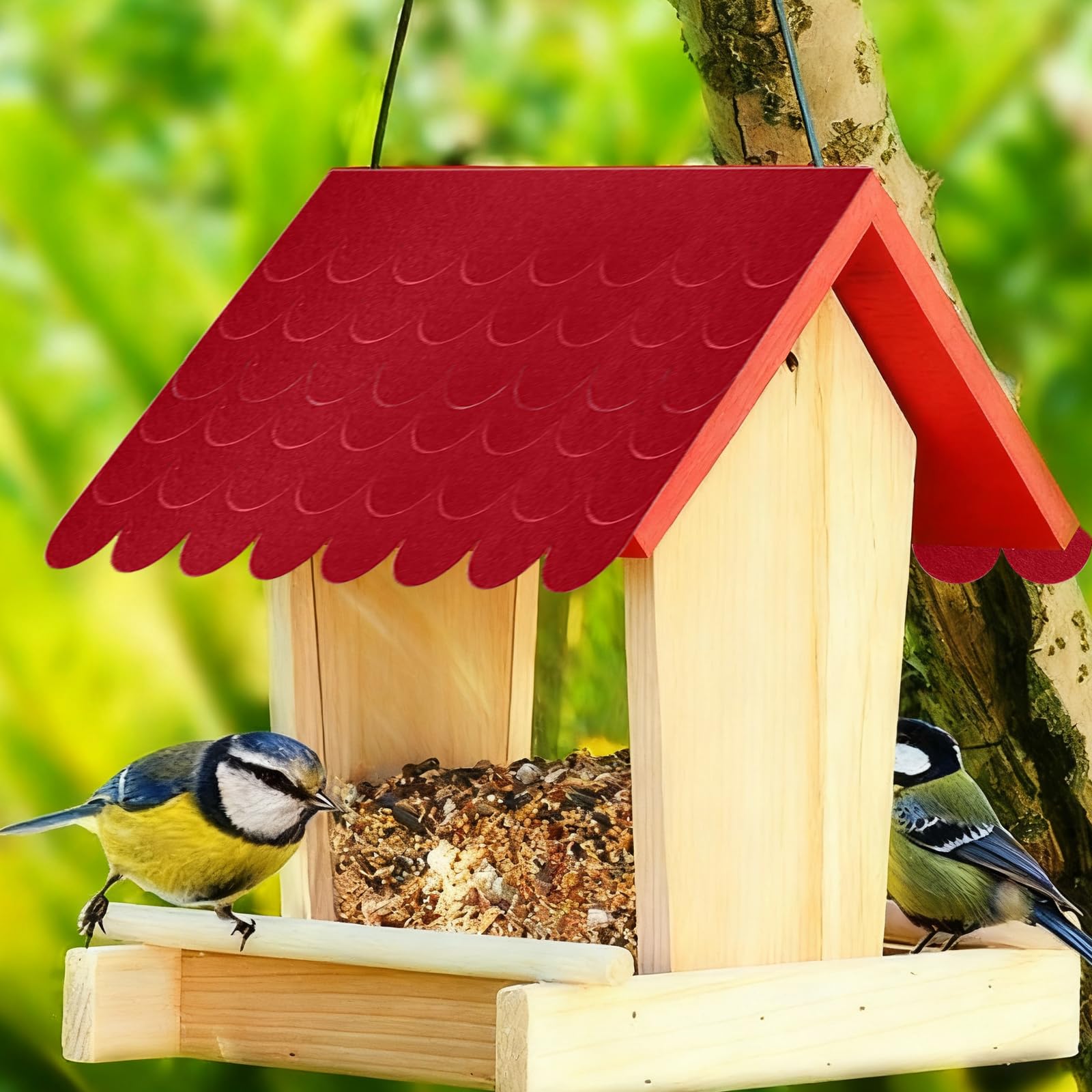 20 Piezas de Tejaspanel Sandwich Tejado para Techos de Casitas de Pájaros, Nest Membrana Impermeable y Resistente Al Desgarro para Techos de Casetas de Perros y Buzones (rojo)