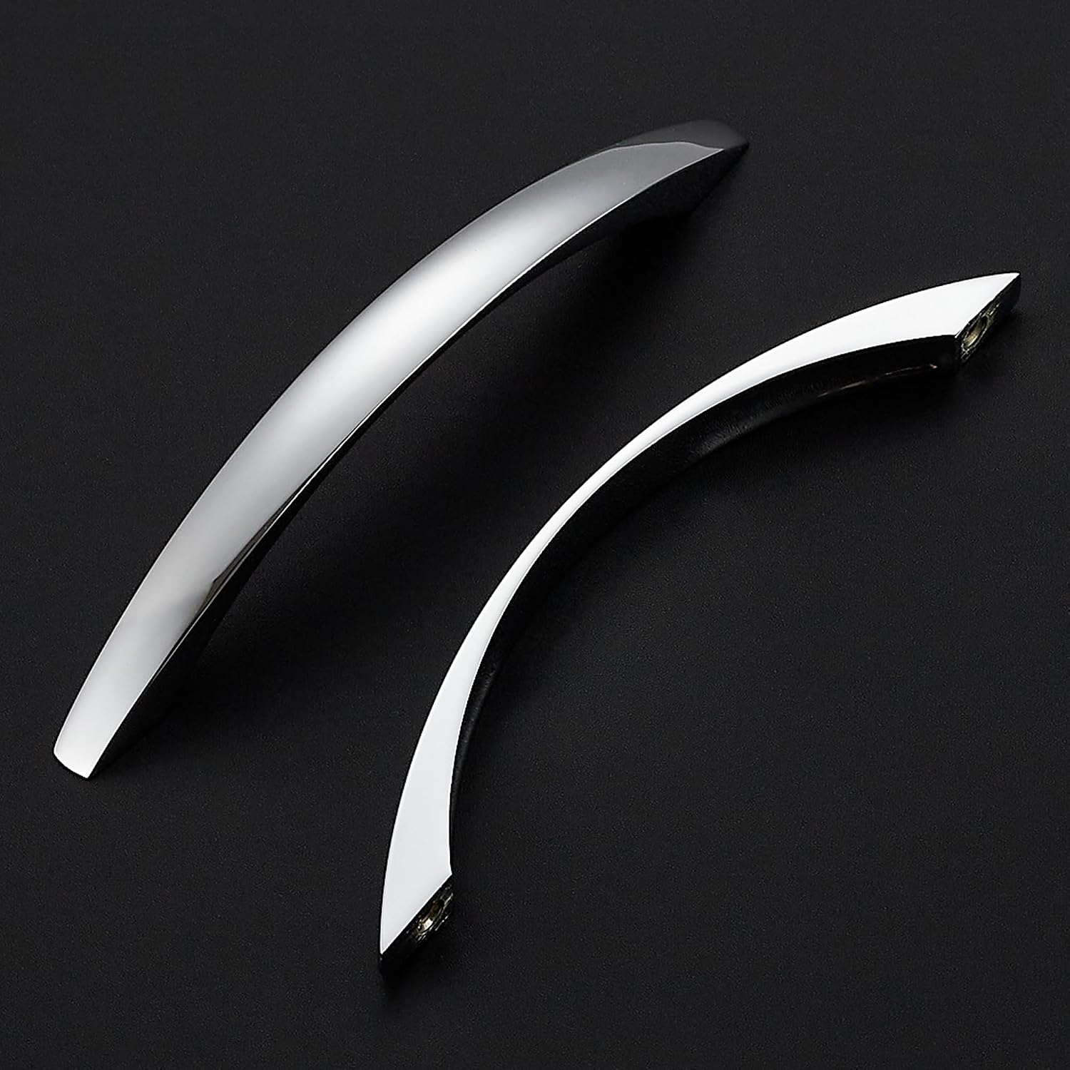 Ravinte 10 Pack Cabinet Pulls 5 Inch Polished Chrome Curved Drawer Pulls for Kitchen Cupboard Arch Pulls for Dresser Drawer Cabinet Hardware Come with Screwdriver