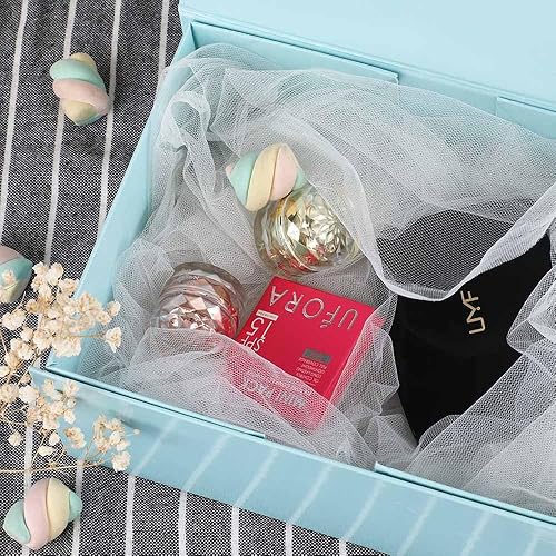 Miniatura 10 de 3 cajas de almacenamiento plegables naranjas mejoradas, cajas de embalaje de regalo rectangulares resistentes con tapa, cierre magnético plegable,