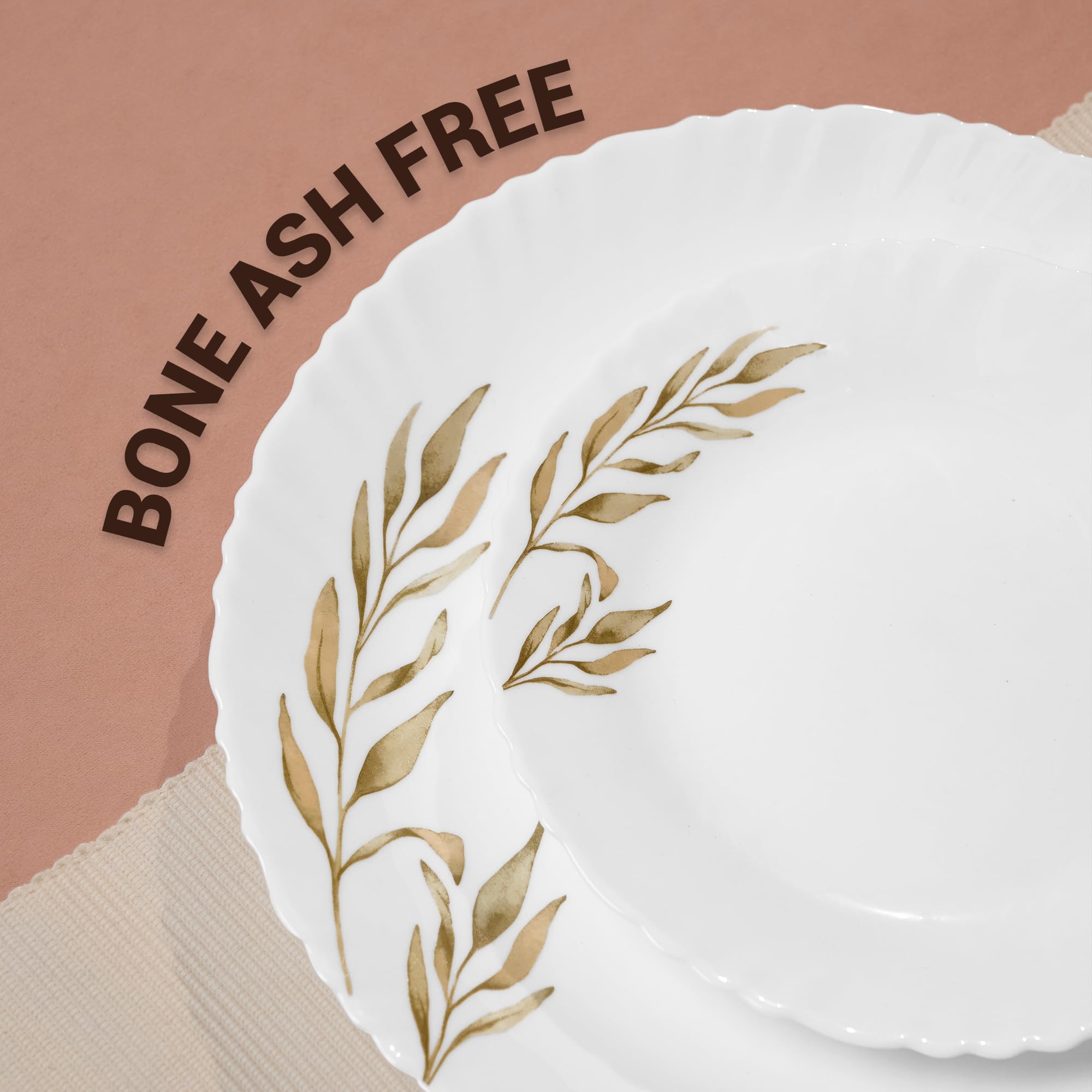 Treo Opalware Dinner Set - 6 Plates & Bowls -2 Treo Opalware Dinner Set - 6 Plates & Bowls -2