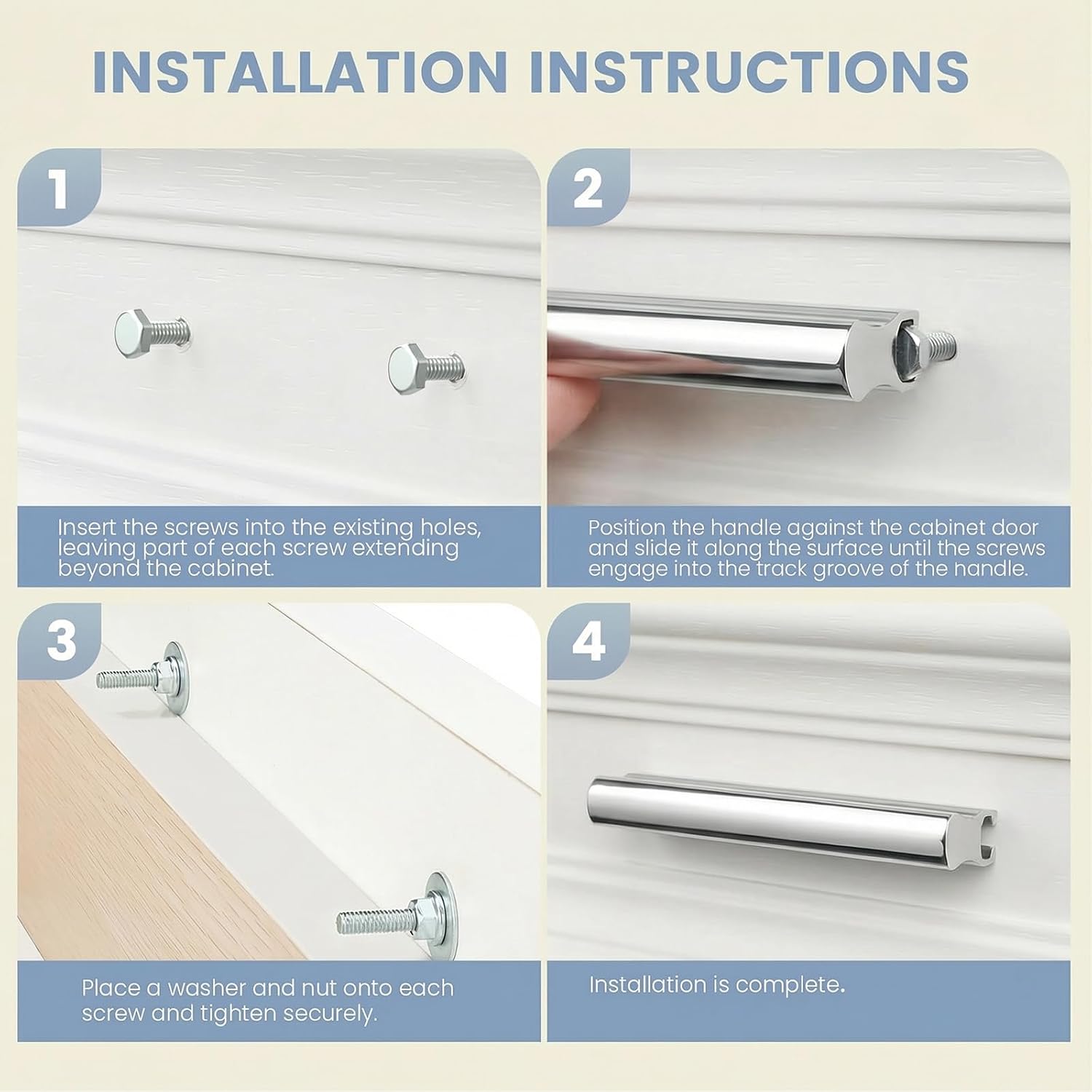Peaha 10 Pack Adjustable Drawer Pulls Silver Cabinet Pulls Adjustable Cabinet Handles 1in to 4in Hole Centers
