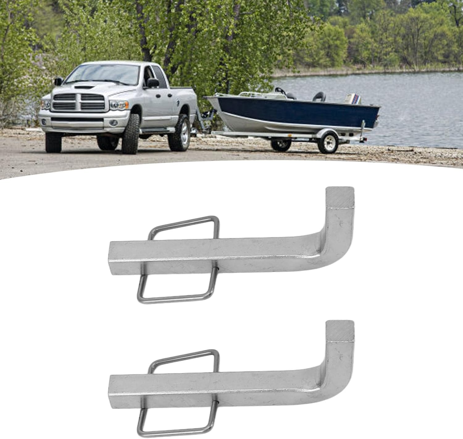 Premium Snap L Pins, Steel Snap L Pins Equalizer with Integrated Snap Clips, Heavy Duty Weight Distribution Hitch Pins for Trailers, Safe and Reliable L Shaped Design, Easy to Use