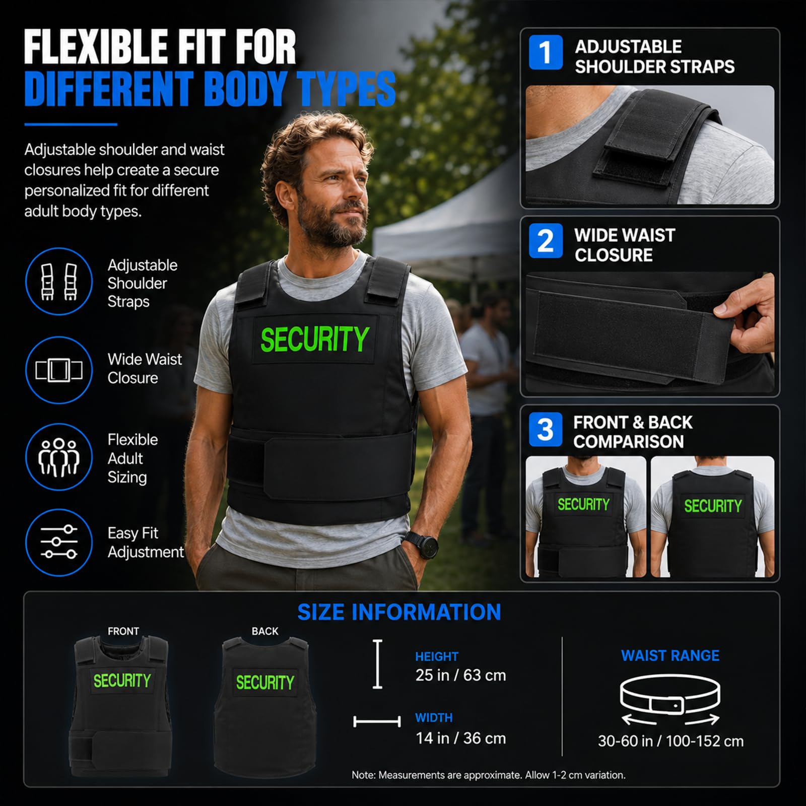 Taeku Chaleco de Entrenamiento al Aire Libre, Chaleco de Seguridad Ligero Ajustable para Airsoft, Paintball, Cosplay y Juegos en Equipo