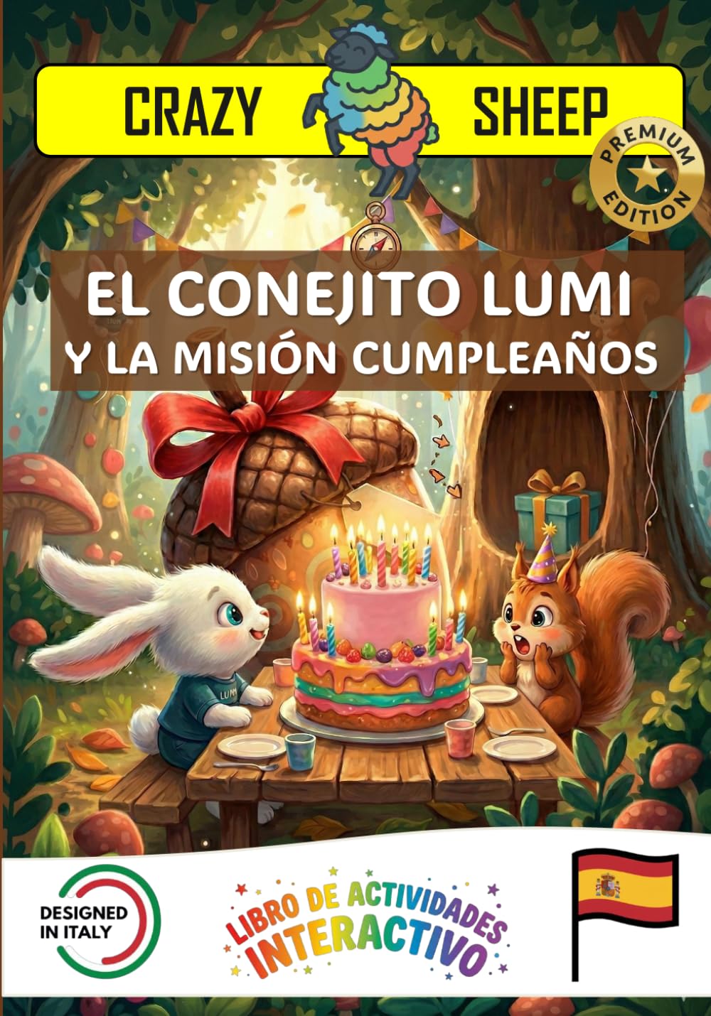 EL CONEJITO LUMI Y LA MISIÓN CUMPLEAÑOS: - PREMIUM EDITION - Una mágica misión de Cumpleaños: ¡ayuda a LUMI a construir un fantástico regalo para la ... tus manos! [ES]: 13 (Crazy Sheep - Actions)