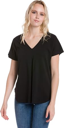 Ably Amy Womens Knit Short Sleeve Top | Repels Liquids, Stains, and Odors
