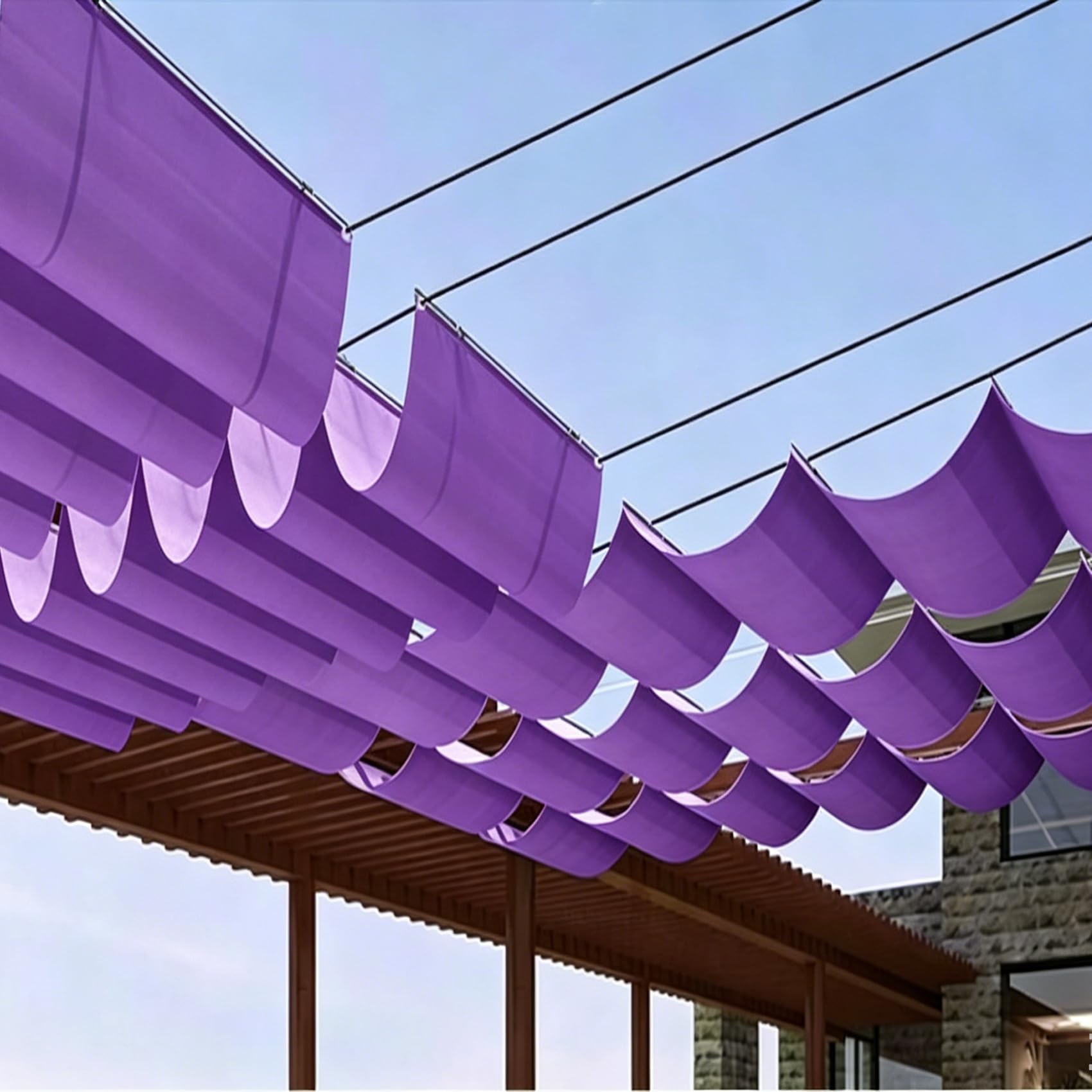 Voile d'ombrage résistant à la pluie pour abri de terrasse