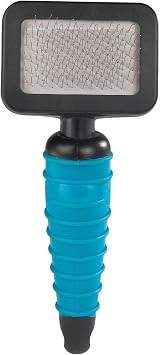 Master Grooming Tools Ergonomic Slicker Brushes Molded Brushes for Grooming Dogs - Extra Small, 234" x 2", Teal/Black