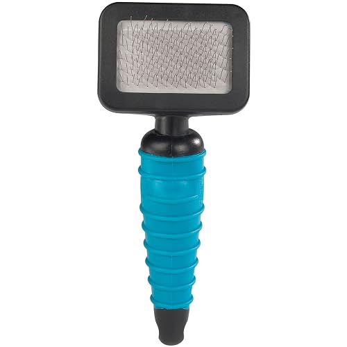 Master Grooming Herramientas Acero Inoxidable y Goma Ergonómica Mascota Slicker Brush, Extra pequeño