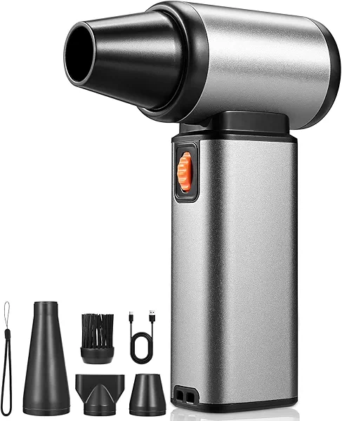 Compressed Electric Air Duster 330000RPM with 6000mAh Battery, Rechargeable Air Blower with Adjustable Speed, Powerful Air Blower for PC, Computers, Car, and Electronic Device Cleaning Duster