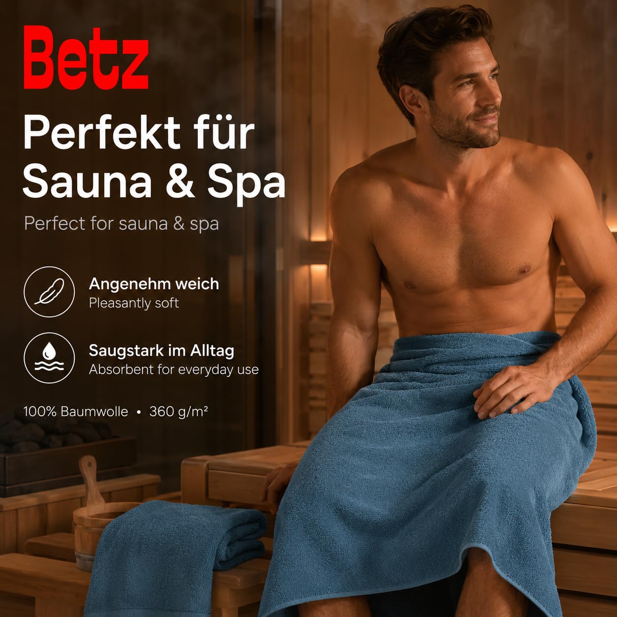 Betz 2 sztuki ręczniki kąpielowe XXL BERLIN 100% bawełna rozmiar 100 x 200 cm kolor niebieski gołębie - BERLIN