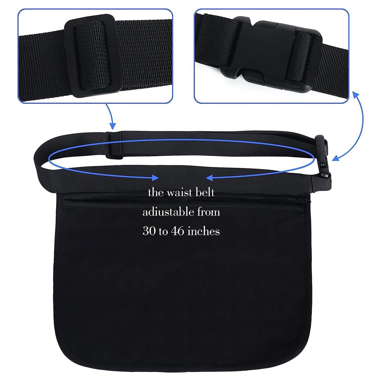 Fascia Porta Palline Da Tennis Con Marsupio - Cintura Regolabile, 5 Tasche Per Palline, Tasca Con Cerniera Per Telefono, Uscita Auricolari, Per Corsa E Sport