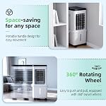 Portable Air Conditioners, Swamp Cooler with 4 Wind Modes, 3 Speeds, 3.5-Gallon Water Tank for Evaporative Air Cooler Long Cooling, 45 dB Windowless Air Conditioner 120° Oscillation 4 Ice Packs