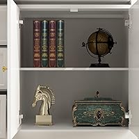 Vista 6 de AIEGLE Aparador de cocina blanco con 4 puertas y 5 cajones, armario de almacenamiento grande de 59.1 pulgadas de ancho, consola de mesa, armario