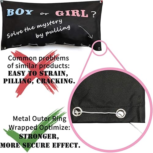 Miniatura 4 de FUKUGAWA - Caja de revelación de género y globos, decoración para niños y niñas, globos coloridos azules y rosas de 6 pulgadas con bolsa de caída de