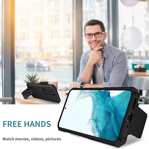 Miniatura 5 de CCSmall Funda para Samsung Galaxy A54 5G con funda para cámara deslizante, protección militar contra caídas Tacto cómodo Funda para teléfono con