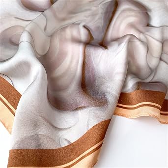 Multi-use Scarfs Ladies Silk Scarf Printing Mulberry Silk Small Square Scarf for Women
