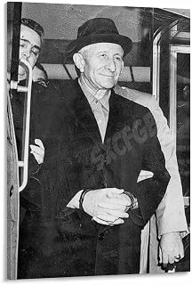Carlo Gambino Poster American Gangsters Italian Mafia Wall Art (3) Canvas for Bedroom Living Room Decor 08x12inch(20x30cm) Frame-style