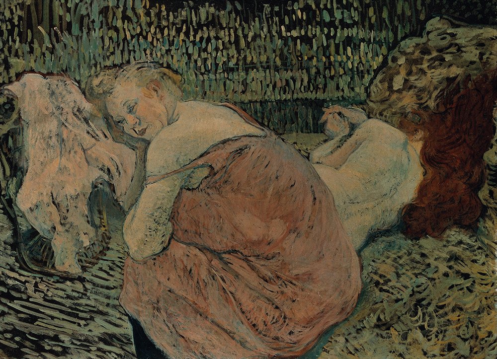 Two Friends Toulouse Lautrec grand tirage dart mat pour habiller un mur vide