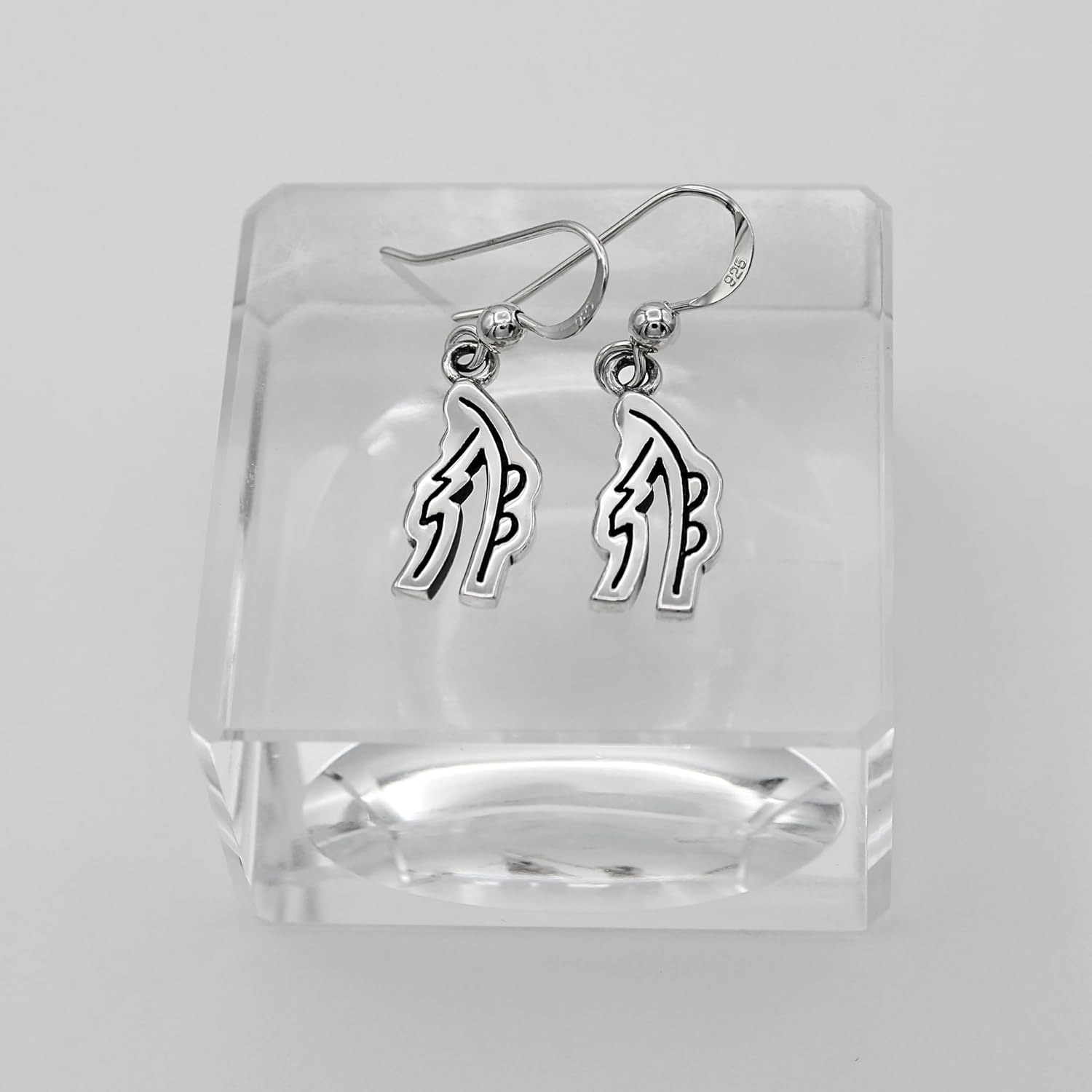 Sterling Silver "Sei Hei Ki" Symbol Reiki Earrings for Balance