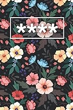 Password and Subscription book : Alphabetical password organizer, Subscription end date tracker (New layout design) - Compact 6” x 9” - Flowers - Gift: password logbook and subscription tracker