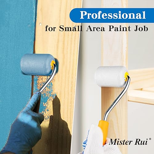 Miniatura 2 de Mister Rui Rodillo de pintura de espuma, paquete de 20 rodillos de espuma de 2 pulgadas, pequeños repuestos de rodillo de pintura de espuma, mini