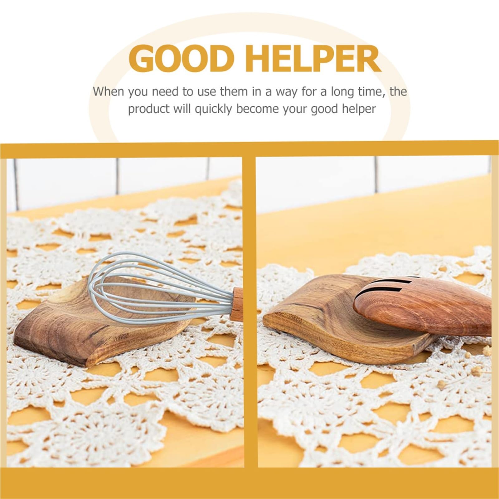 3 stücke Holz Löffel Rest Utensil Küche Schöpfkelle Rack Kochen Spatel Utensilien Halter für Kochlöffel, Schöpfkellen