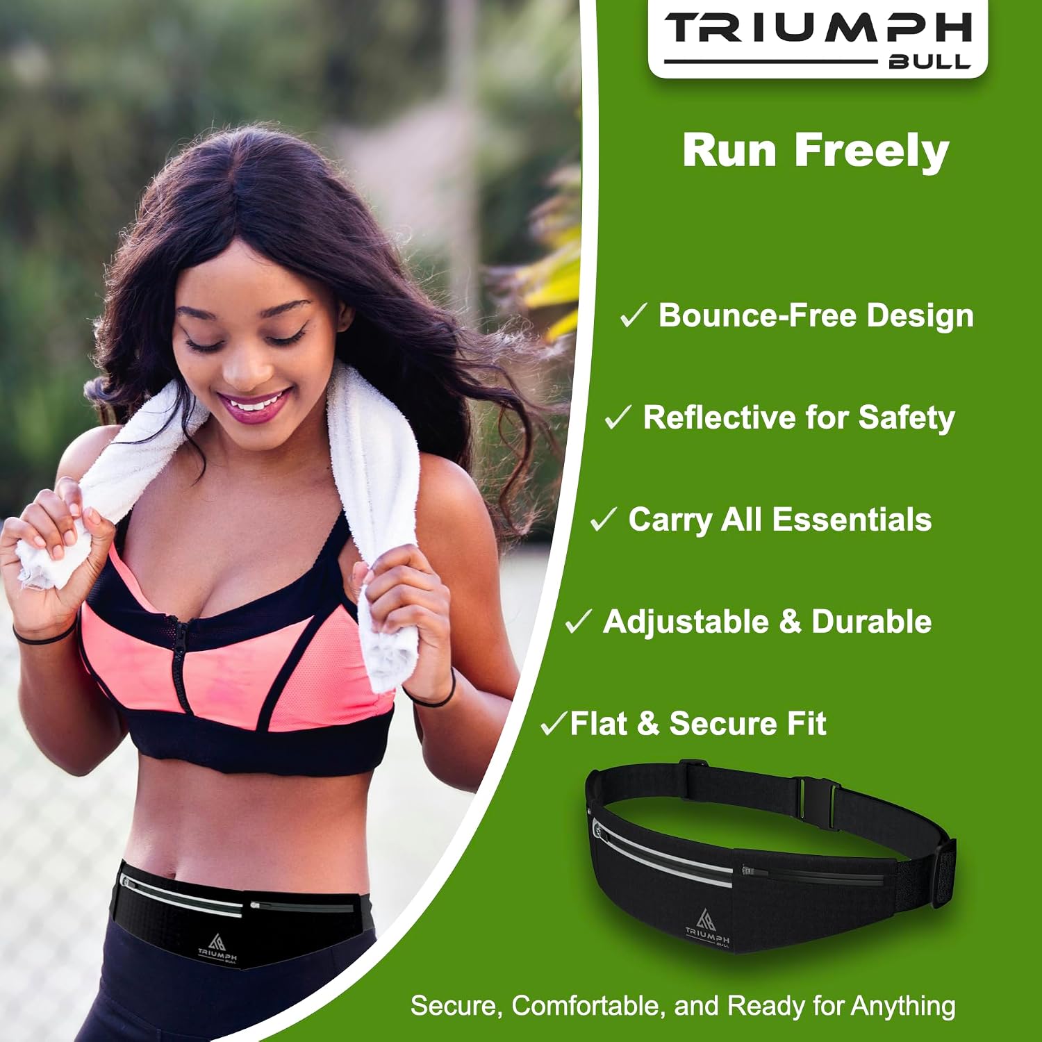 Running Belt Running Phone Holder - Fanny Pack For Hiking Essentials, Travel Essentials, And Money Belt. Bounce-Free Alternative For a Running Vest as You Can Carry Your Valuables image 4