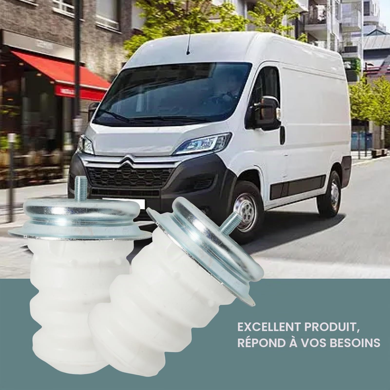 2pcs Butée de Suspension Arrière Caoutchouc pour Jumper 230 2006-2016 Ducato 230 2006-2015 Boxer 2006-2019 Relay Movano 5166.88, 0516688, 1351266079, Bump Stop elastique Suspension