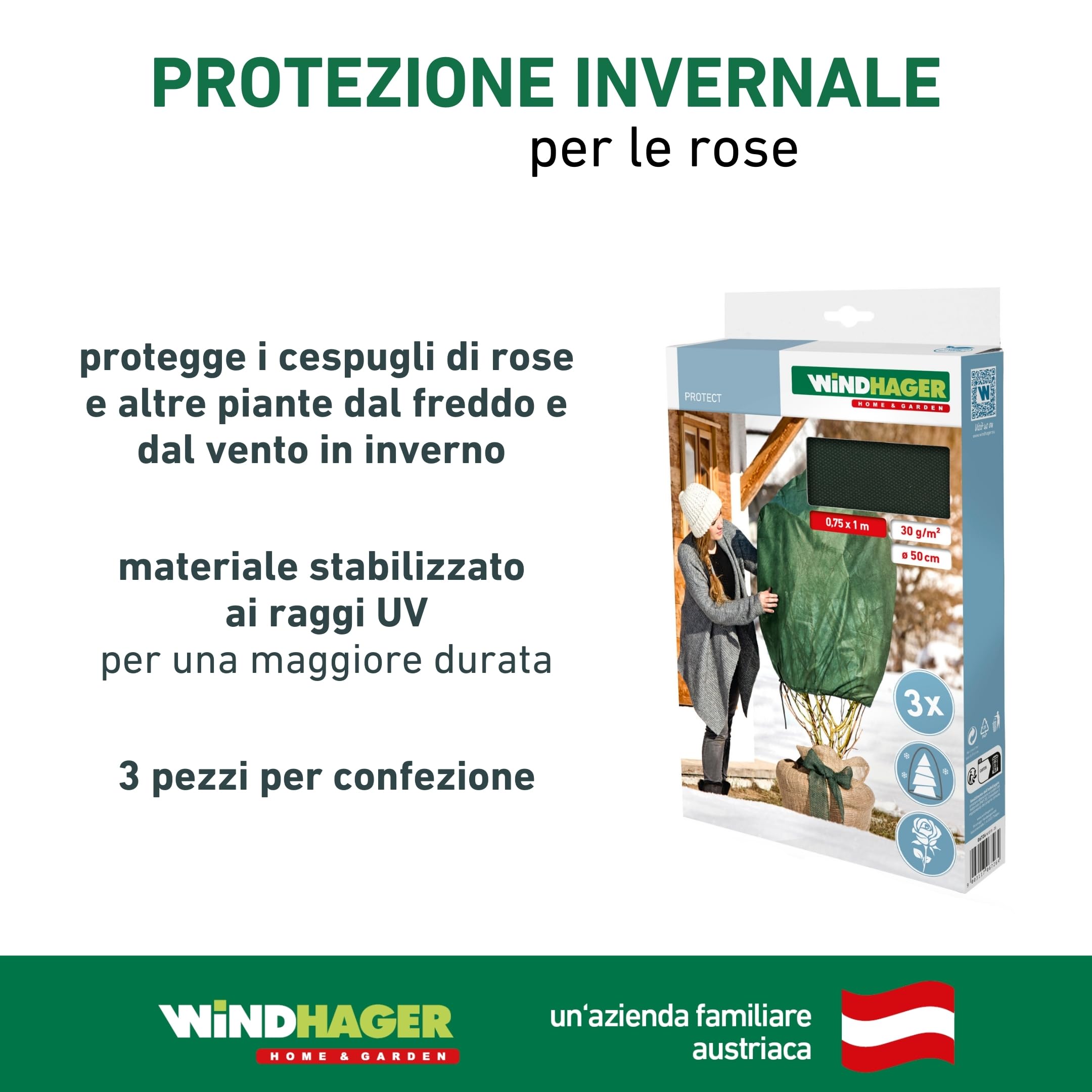 Winterschutz für Rosen Vlies Schutzhaube 3 Stück