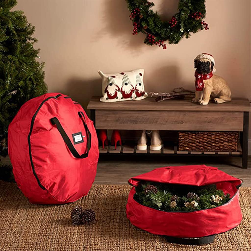 Christmas Wreath Bags PE Storage Bags Christmas Wreath Storage Bags Storage Bags Home Office Collection Container