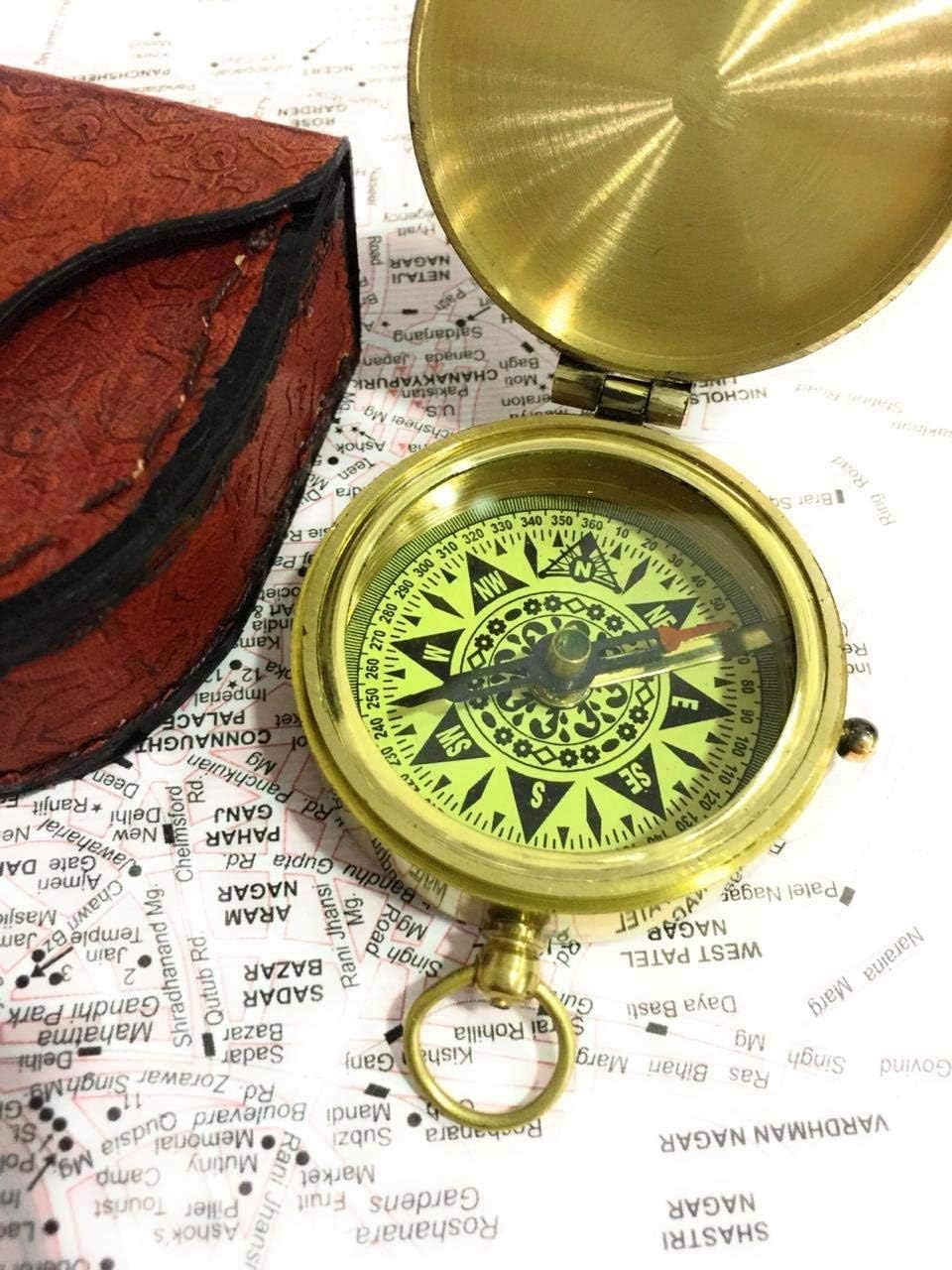 Nautical Solid Compass 100 Years Calendar Compass Marine Pocket Compass Camping, Hiking, Graduation, Baptism, Confirmation Day Gift