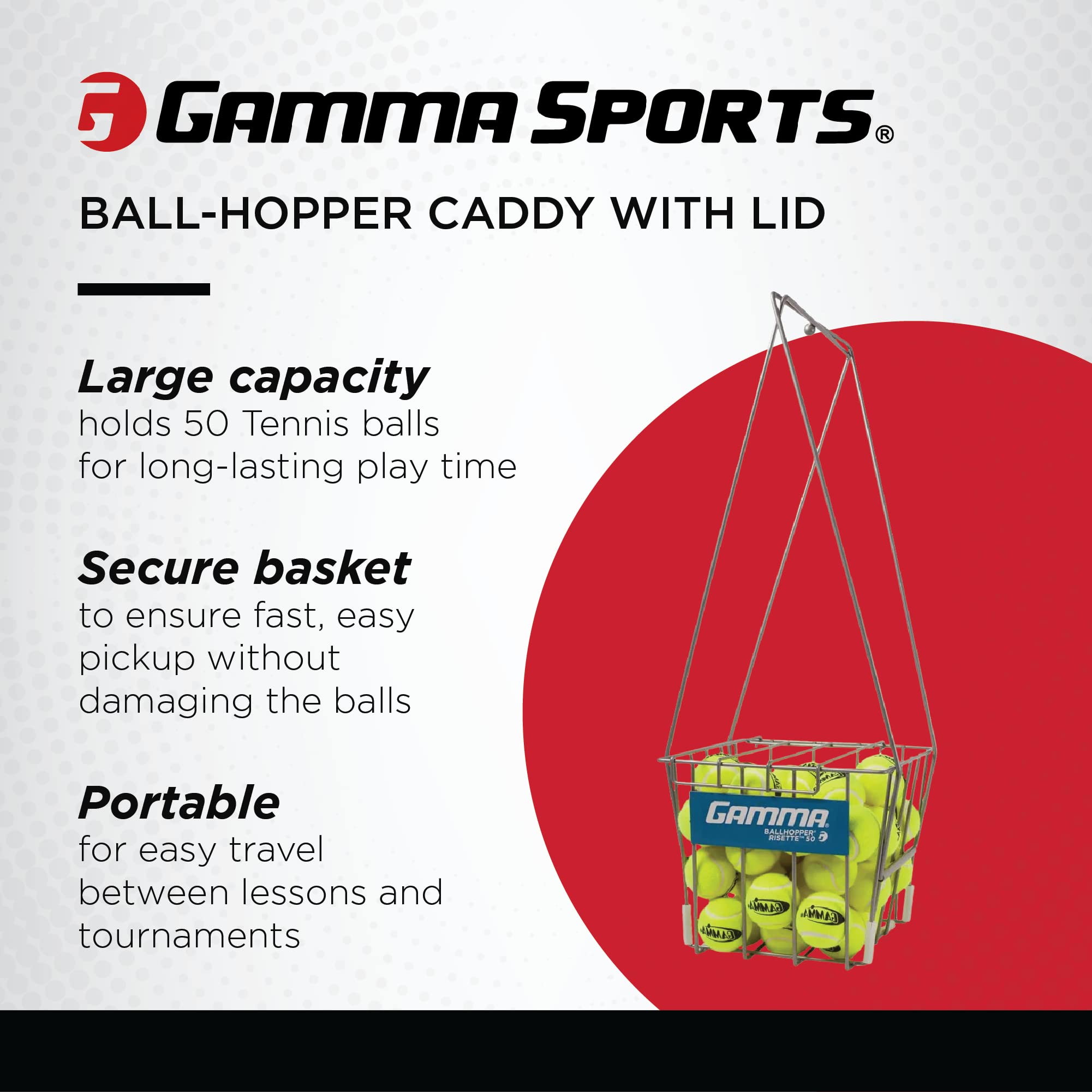 Gamma Palline da tennis sportive, molteplici stili e colori, durevole, confortevole, resistente, per una facile raccolta, trasporto e stoccaggio, capacità di pallina da tennis da 50 a 140 gradi