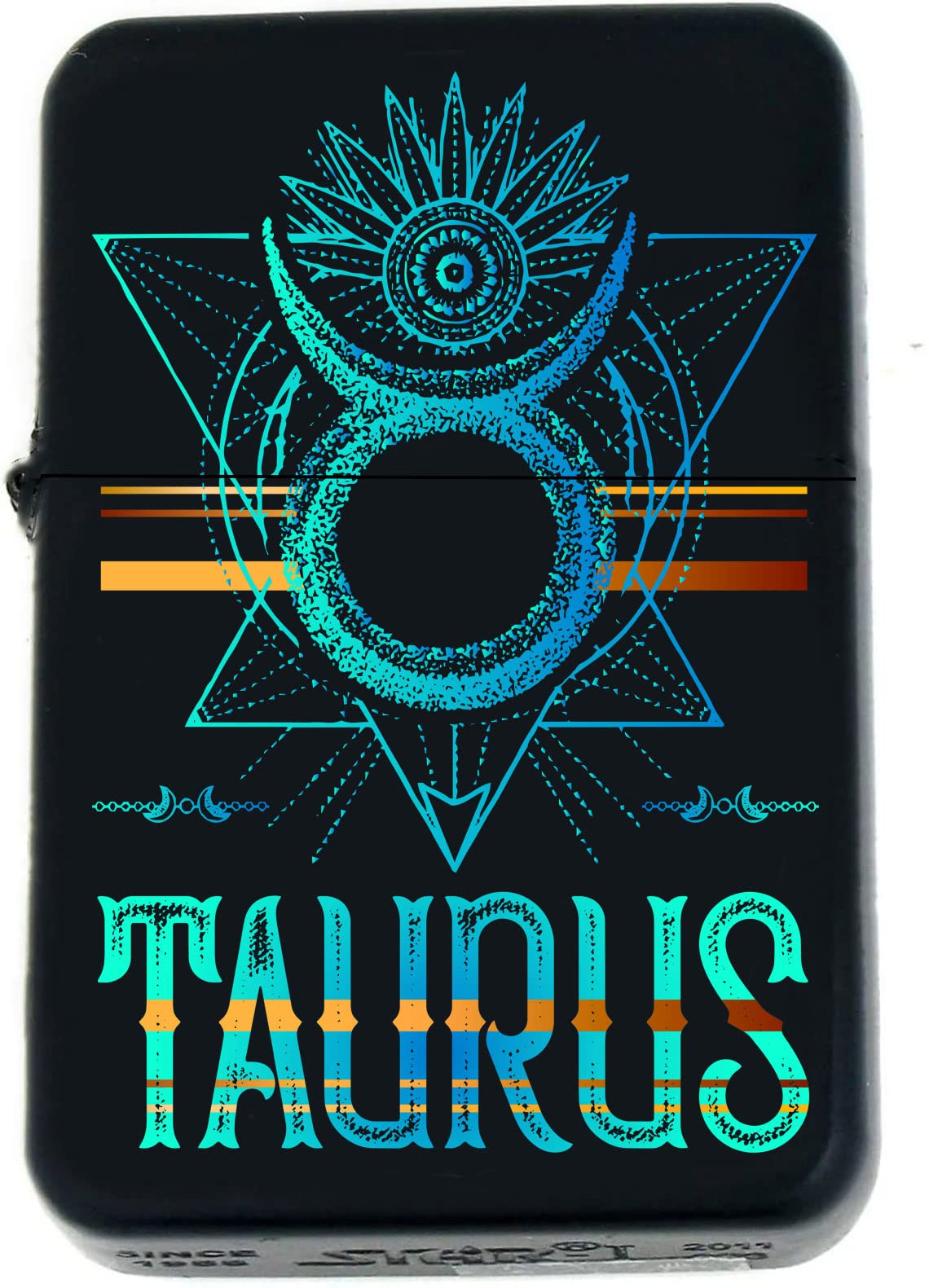 Zodiac Signs, Horoscope Symbols, Astrology Icons Collection s Infinity Black Matt Windproof Lighters! (Taurus) - Christmas, Halloween & Valentines Day Gift