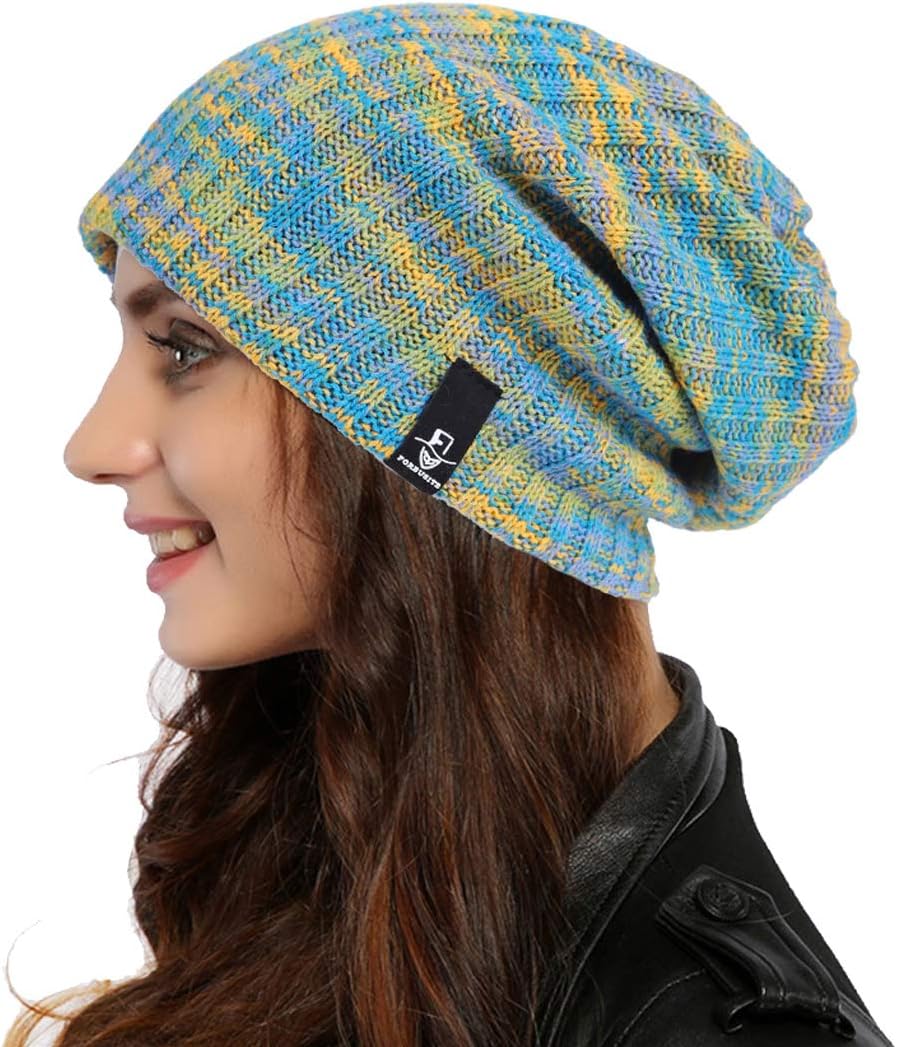 Ruphedy Women Slouchy Beanie Hat Knit Long Baggy Slouch Skull Cap for Winter