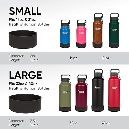Miniatura 4 de Botas protectoras de silicona humana saludables para botellas Stein, se adaptan a botellas humanas saludables de 16 onzas, 21 onzas, 32 onzas y 40
