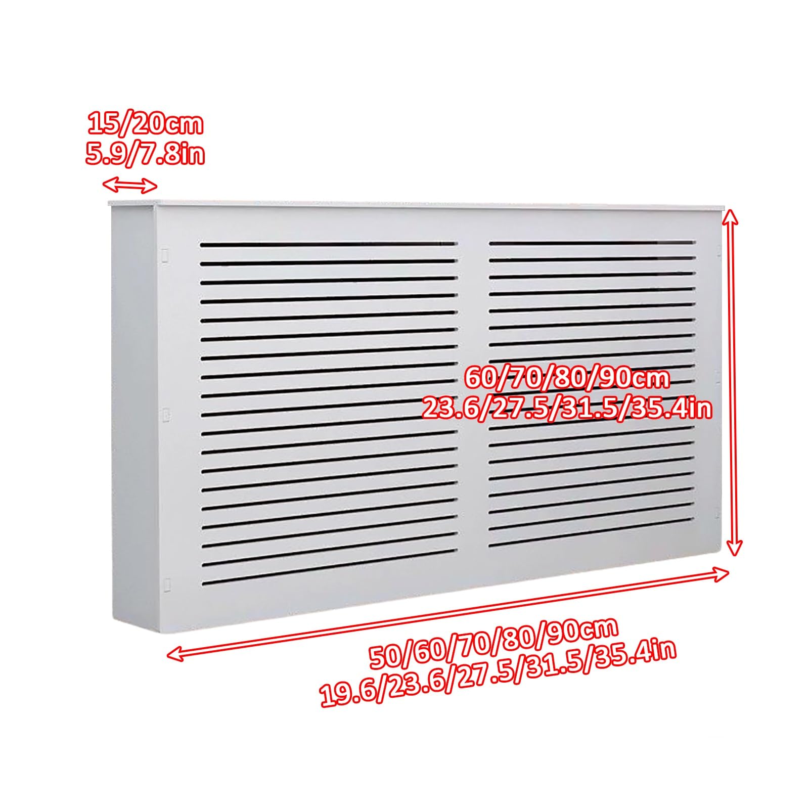 Pokrywa grzejnika, pokrywa grzejnika do domu, łatwa instalacja pokrywa grzejna, ukrywa rury, nadaje się do salonu, przedpokoju i mebli dekoracyjnych(19,6 x 31,5 x 5,9 cala)