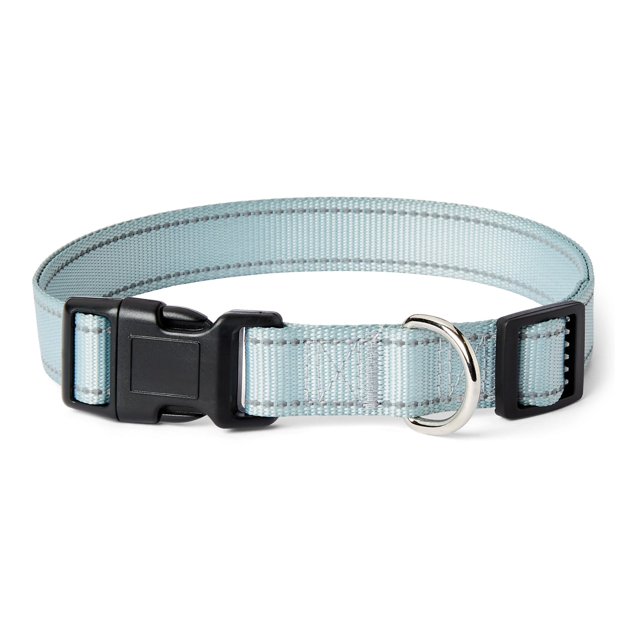 Amazon Basics Reflective Polyester Dog Collar with Quick-Release Buckle, Adjustable, XL