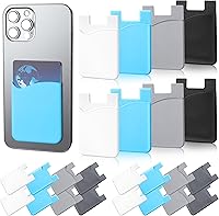 Vista 9 de Frienda 24 piezas de silicona para tarjetero, billetera para teléfono, autoadhesiva, para la parte posterior del teléfono, para cheque