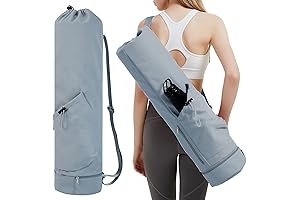 sportsnew Yoga Mat Bag with Water Bottle and Bottom Wet Pocket