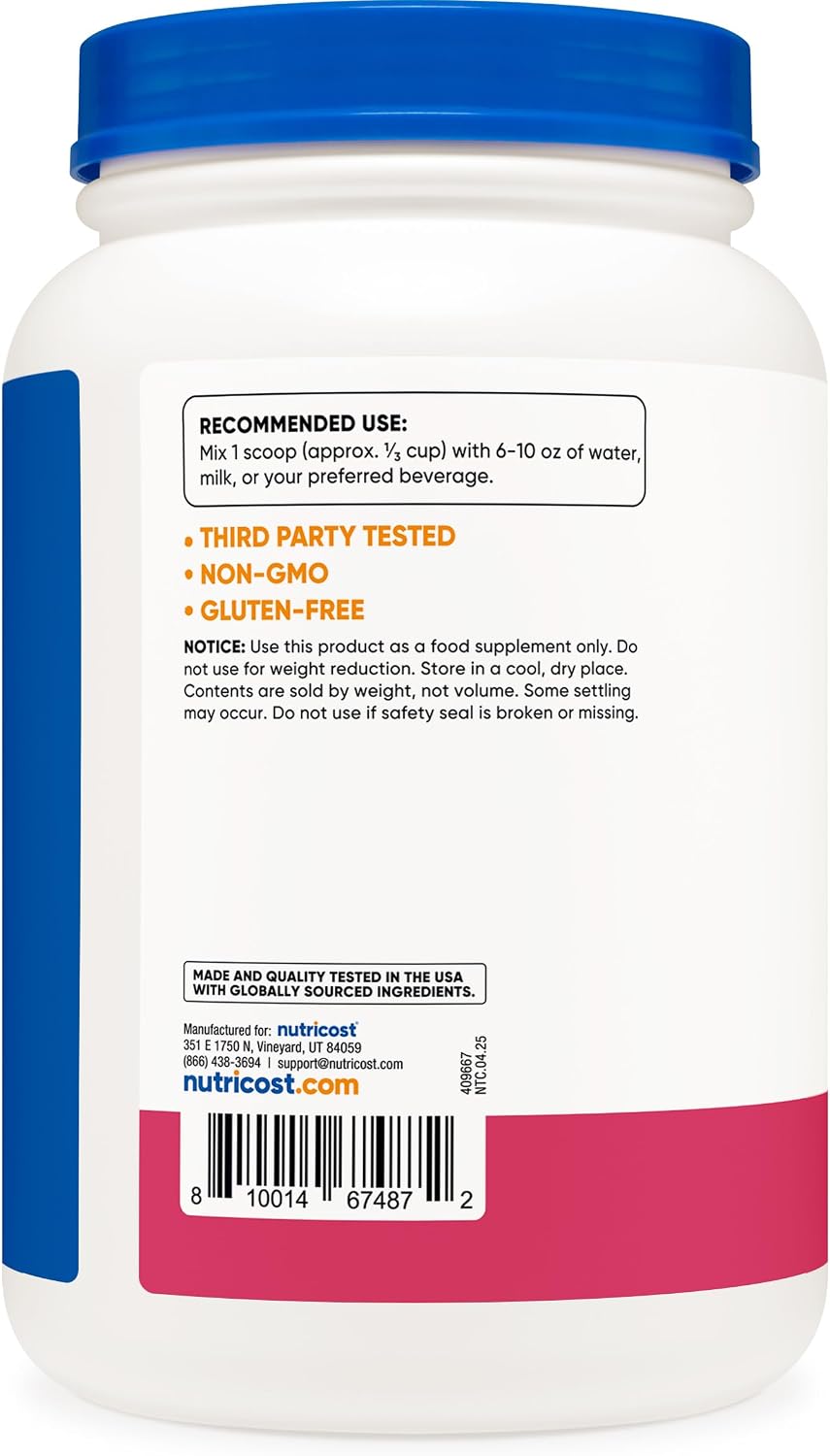 Nutricost Whey Protein Isolate (Strawberry Acai, 2 Pounds) image 4